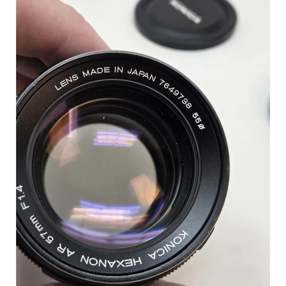 Konica Hexanon AR 57mm f/1.4 Lens Konica AR Mount Camera Lens Japan w/ Cap